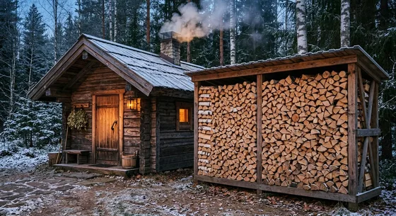 Укладка дров в Софьине, улица Кооперативная, 19